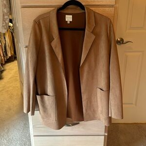 Ellison light brown faux suede blazer